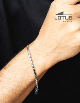 LOTUS STYLE MEN'S STAINLESS STEEL BRACELET